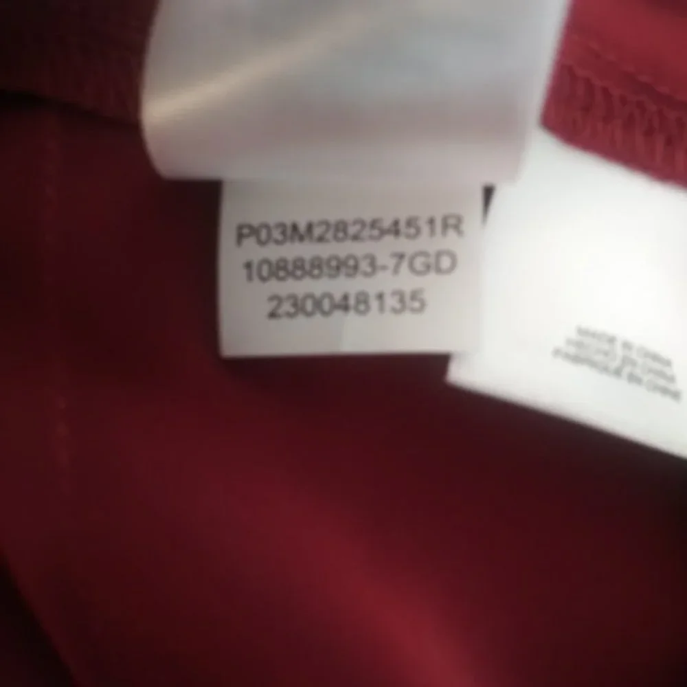 Anne klein women's size 6 dark red ruffle side slit skirt